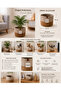 Jute Wicker Multi-Purpose Decorative Organizer Flower Pot Basket Garden Organizer Basket Width 23 Length 18 cm - 5