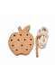 Montessori Apple Stringing Set |   Wooden Rope Threading Game Daily Life Material - 4