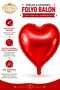 Foil Heart Balloon Red 75 cm Helium Gas Compatible Lover Gift - 3