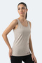 Vladlen Women's Slim Fit Sleeveless Stone Gray Undershirt - 6
