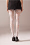 Women's 40 Den Lace Detailed Thin Pantyhose White