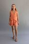 Women's Muslin Buttoned Shorts and Vest Set