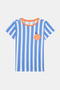 Boy's Orange Cotton 2-Piece Pajama Set - 6