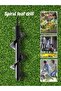 10X50CM DIY Carbon Steel Planter Garden Auger Spiral Drill Bit Flower Planting Hole Digger Drill Bit - 8