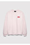 M Heart Embroidered Crew Neck Pink Sweatshirt 0S10577-70989 - 8