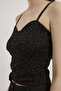 Premium Blouse with Chest Detail, Straps and Stones - 5