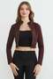 Mock Neck Zippered Diving Fabric Sports Jacket - 3
