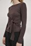 Side Tie Cowl Neck Soft Blouse - 5