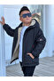 Boy's Furry Hooded Oversize Winter Coat Km4030 - 4