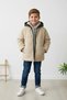 My Little One's Cicileri Waterproof Hooded Winter Boy's Coat - Beige - 2
