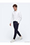 Ecru High Collar Plain Sweatshirt - 2