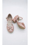 Girls' Pink Colored Mini-Heel Comfortable Stylish Dress Shoes - 3