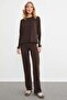 Basic Crew Neck Striped Modal 2-Piece Set - 3