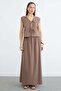 2-Piece Set with Tie-Front Jacquard Skirt - 2