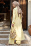 Gathered Buttoned Yellow Tunic Set - 3