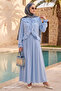 Tied Ruffle Modal Baby Blue Set - 4