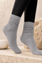Original Women's Long Boot Socks Premium Thick Drawstring Slouchy Long Socks Soft Textured Cotton Terry Sole Boot Socks Compatible with Aerobics Knee-Length Dust Socks Home Sleep Comfortable Daily Warm Winter Socks - 2