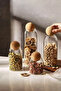 Set of 4 Borosilicate Glass Jars with Wooden Cork Lids, Sugar Bowl, Cookie Jar, Spice Jar, Storage Container - 2