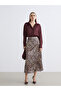 Trendlucky Leopard Patterned Satin Skirt with a Difference