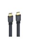 Hk-25508 Plastic Flat Black 1.5 Meter Flat Flat Gold Tipped HDMI Cable Tv Audio and Video K - 2