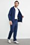 Text Embossed Zippered Tracksuit Set - 2
