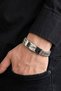 Men's Steel Bracelet - Double Row Braided Kemal Atatürk Signature Model Thick Steel Bracelet - 4