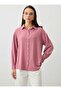 Aerobin Button Detailed Blouse / Shirt - Dark Rose - Refka - 4