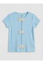 Original Oval Collar Bow Detailed Girls' T-Shirt - 3