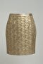Floral Gilded Women's Leather Skirt - 5