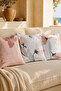 Double Sided Printed Mirror Flower Patterned 3-Piece Combination Suede Throw Pillow Case - 4