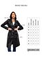Black Cassie Slit Lined Belted Trench Coat Women's Genuine Leather Coat - 7
