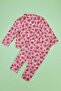 Pasta Patterned Fleece Girls' Pajama Set - 4