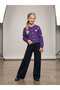 Girl's Daisy Embroidered Cardigan Knitwear Trousers Double Set - 4