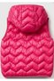 Girl's Pink Glitter Logo Embroidered Hooded Vest - 2