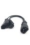 IEC320 3 pin C14 TO Male C13+2 hole EU 4.0mm Female socket AC power cord 0.3m Y Type Splitter Pow...