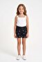 Daisy Embroidered Slit Girls' Shorts - 2