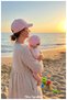 (0-18 Months) Baby Girl Daily Hat - Linen Textured, Anti-Sweat Fabric (Size 43-46 cm) - 6