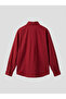 Men's Textured Full-Fit Oversize Shirt Burgundy - 6