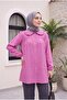 Baby Collar Buttoned Tunic - Pink