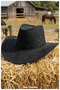 Plain and Checkered Cowboy Hat, for Women and Men (56-59 cm) - 2