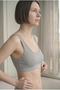 5-Piece Ribbed Cotton Daily Comfortable Bustier Set with Removable Pads and Thick Straps - Athlete's Undershirt - 3