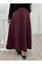 Scuba Verev Skirt-Burgundy - 3