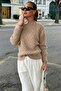 Mink Crew Neck Knitted Knitwear Sweater Mg2262