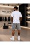 Unisex Wide-Let T-Shirt and Shorts Set with Rod Print - 2