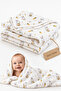 100% Cotton Single Layer Muslin Cloth 90X90 cm Carrot Eating Rabbit