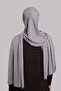 Gray Plain Classic Shawl Viscose Fabric Lycra Combed Cotton 202101_15 - 3