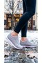 Women's Ice Gray Sports Shoes Lightweight Durable Non-Slip Sole Seasonal Walking Shoes - 4