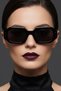 Women's uv400 retro black gold accessory sunglasses 23051 c2 - 4
