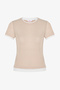 Pastellbeiges Basic Layer T-Shirt