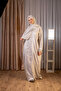Prayer Dress Oversized Zippered Woven Fabric Crew Neck - 5